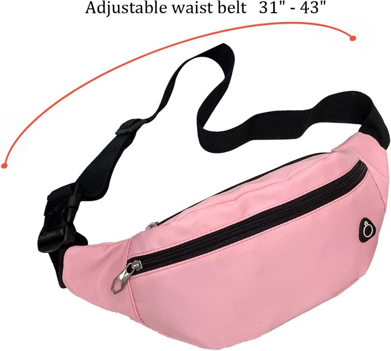 DAITET Crossbody Fanny Pack for Men&Women,Large Waist Bag & Hip Bum Bag with Adjustable Strap for Outdoors Workout Traveling Casual Running Hiking Cycling - Image 2